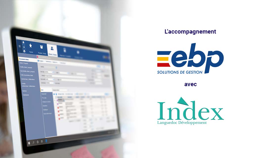 Bannière illustrant l'accompagnement d'Index LD autour des solutions EBP de gestion