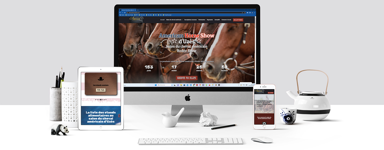 Le site internet "American Horse Show" d'Uzès dans le Gard