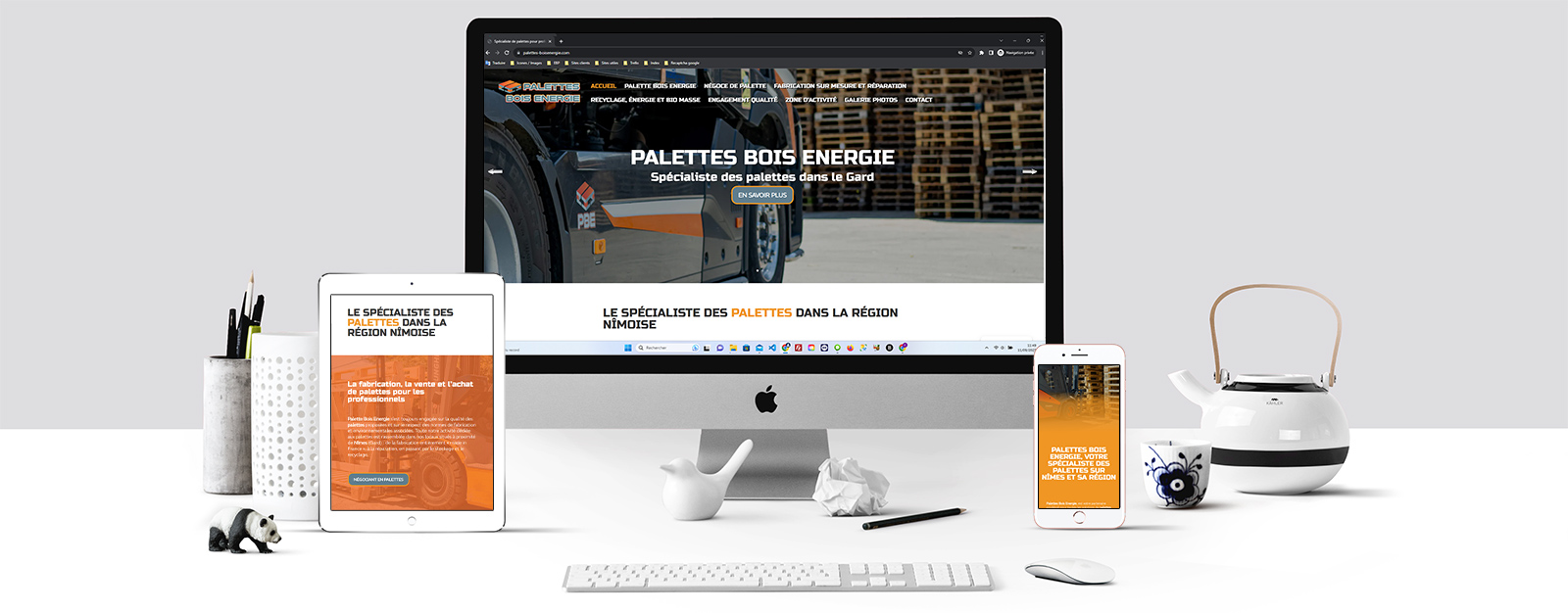 Le site internet "Palettes Bois Energie" à Milhaud dans le Gard