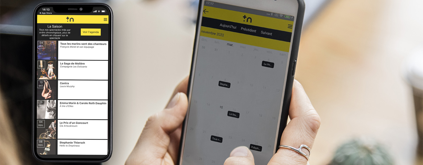 Application smartphone réalisée pour le théâtre de Nîmes Application smartphone réalisée pour le théâtre de Nîmes