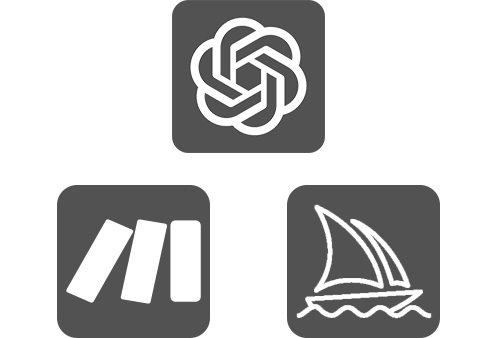 Logo IA, Chat GPT, Midjourney, Nocode, formation INDEX LD